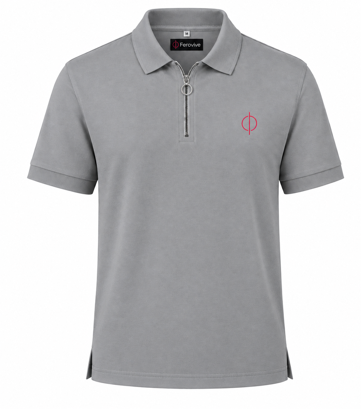 Premium Zipped Polo | Grey - Elevate Your Style Effortlessly