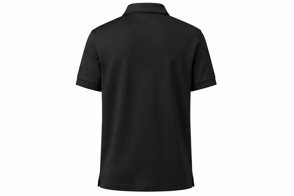 Ferovive premium zipped polo t-shirt in black