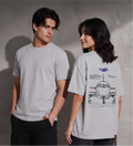 Ferovive A320 oversized t-shirt in premium cotton with aircraft schematic print