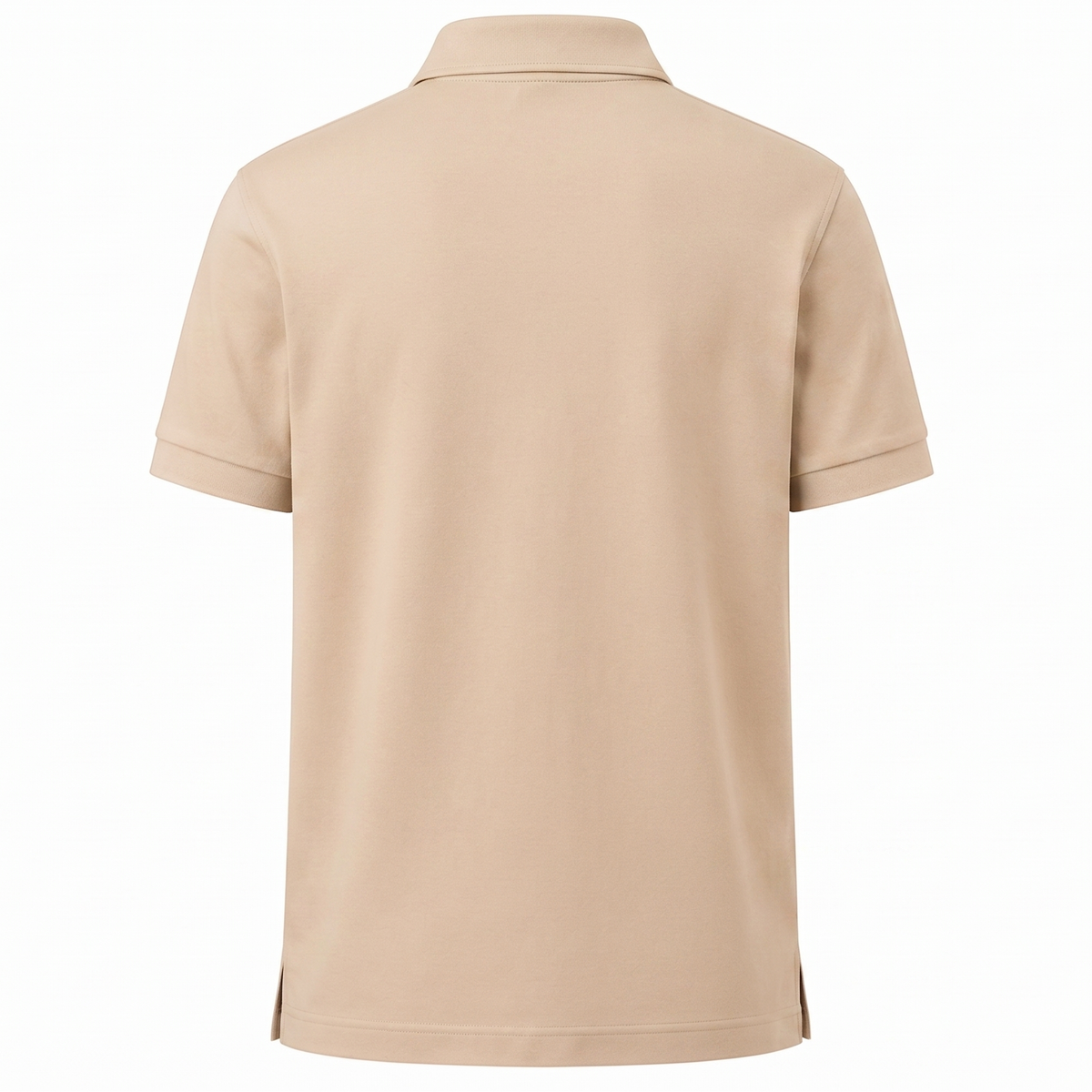 Ferovive premium zipped polo t-shirt in beige