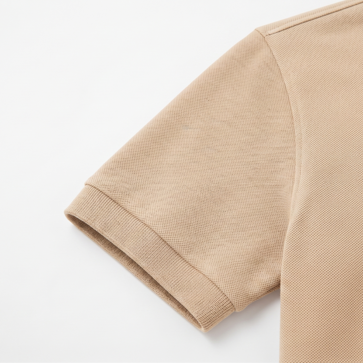 Ferovive premium zipped polo t-shirt in beige