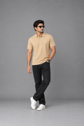 Ferovive casual polo t-shirt in beige