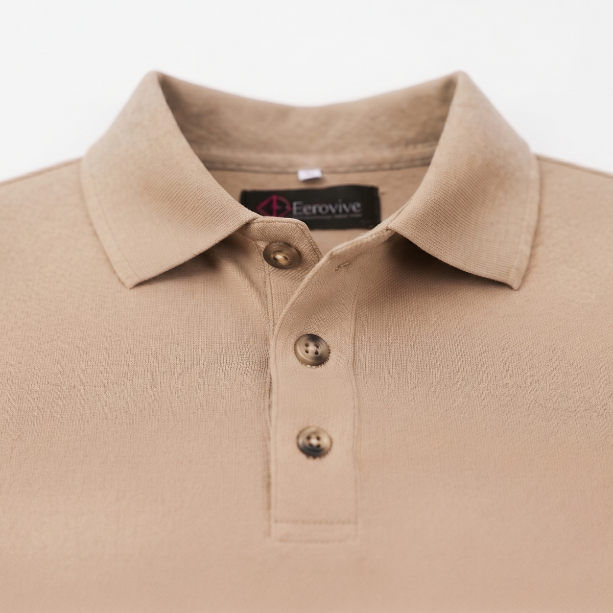 Ferovive casual polo t-shirt in beige