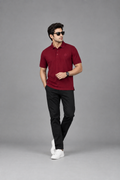 Ferovive casual polo t-shirt in maroon