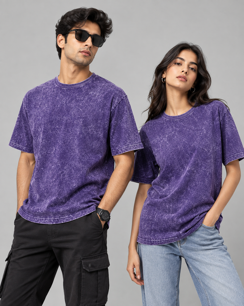Ferovive plain optic wash oversized t-shirt in heavyweight cotton