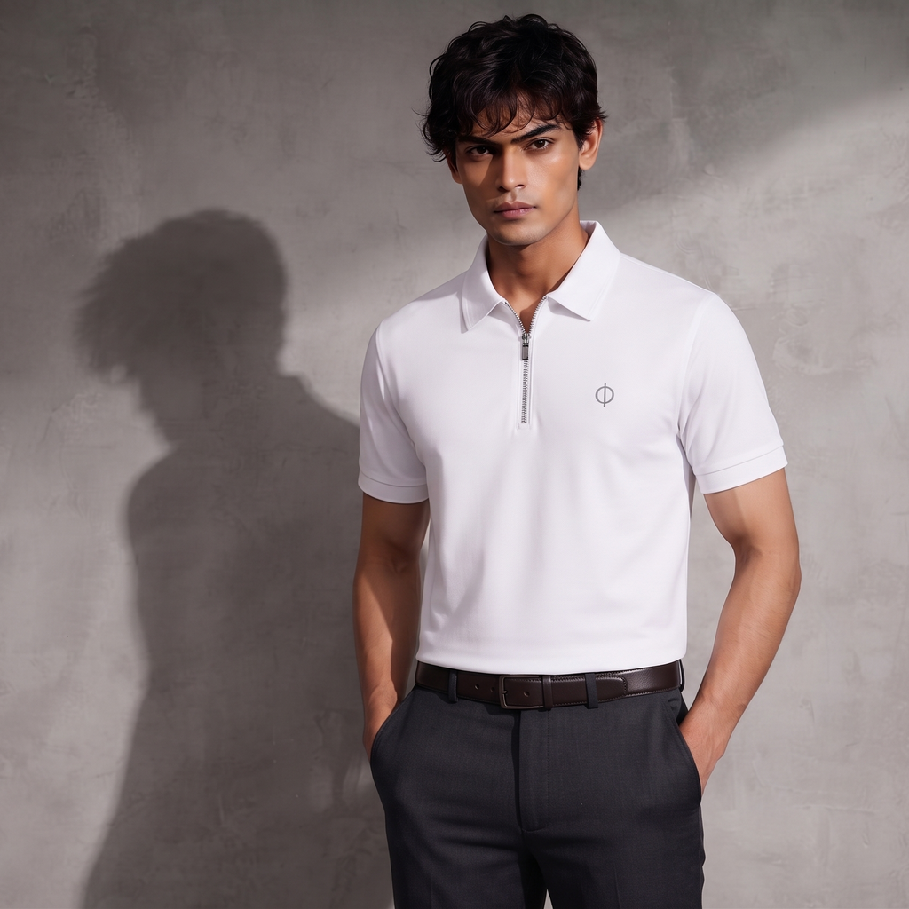 Premium Polo Zipped | White - Your New Wardrobe Essential
