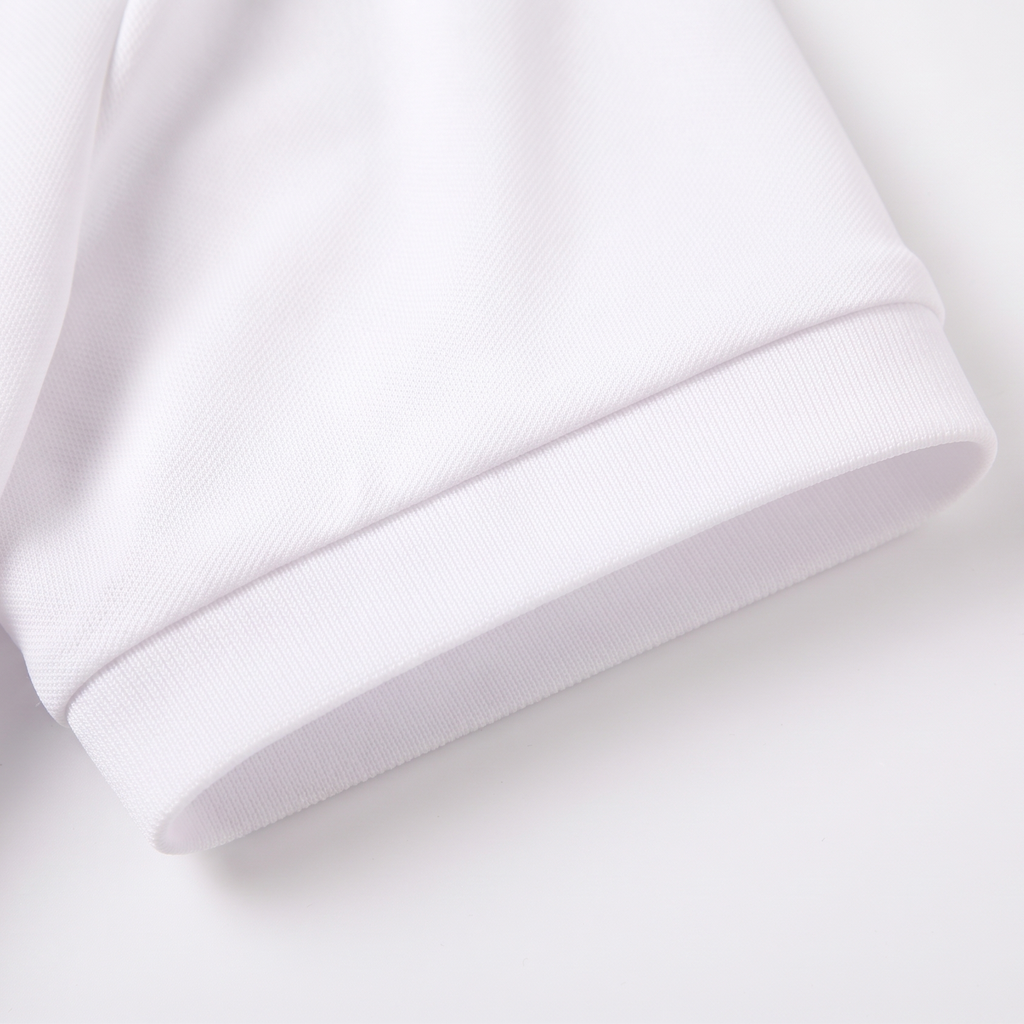 Ferovive premium zipped polo t-shirt in white